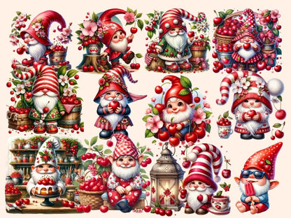 Cherry Gnomes Clipart cartoon gnomes - Wonders Artist