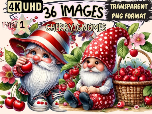 Cherry Gnomes Clipart cartoon gnomes - Wonders Artist