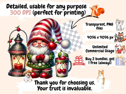 Cherry Gnomes Clipart cartoon gnomes - Wonders Artist