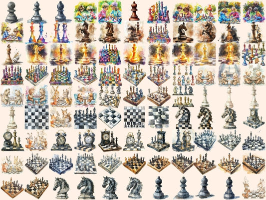 Schaakwaterkolor clipart