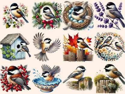 Chickadee Clipart bird clipart - Wonders Artist