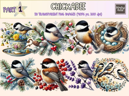 Chickadee Clipart bird clipart - Wonders Artist