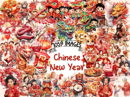 Chinese New Year Watercolor Clipart china clipart - Wonders Artist