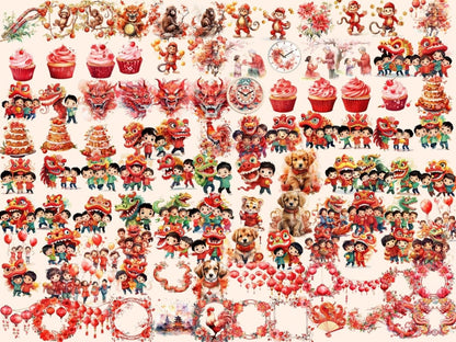 Chinese New Year Watercolor Clipart china clipart - Wonders Artist