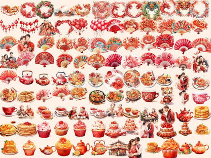 Chinese New Year Watercolor Clipart china clipart - Wonders Artist