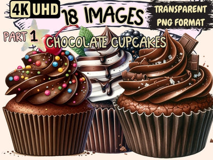 Chocolate Cupcakes Clipart Chocolate clip art - Wonders Artist
