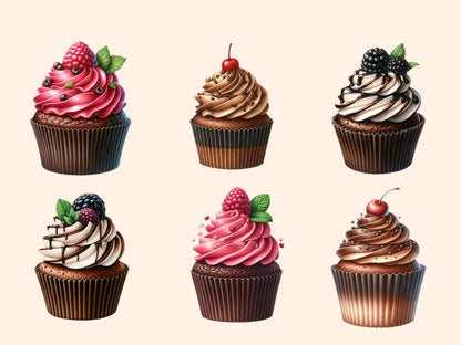 Chocolate Cupcakes Clipart Chocolate clip art - Wonders Artist