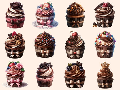 Chocolate Cupcakes (P2) Clipart choco cupcake png - Wonders Artist