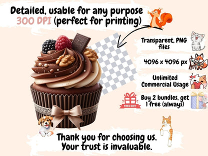 Chocolate Cupcakes (P2) Clipart choco cupcake png - Wonders Artist