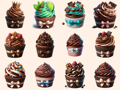 Chocolate Cupcakes (P2) Clipart choco cupcake png - Wonders Artist