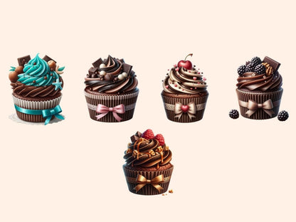 Chocolate Cupcakes (P2) Clipart choco cupcake png - Wonders Artist