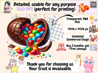 Chocolate Eggs (P1) Clipart candy egg png - Wonders Artist