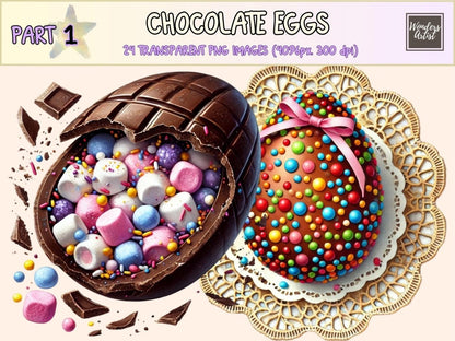Chocolate Eggs (P1) Clipart candy egg png - Wonders Artist