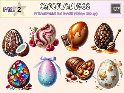 Chocolate Eggs (P2) Clipart candy egg png - Wonders Artist