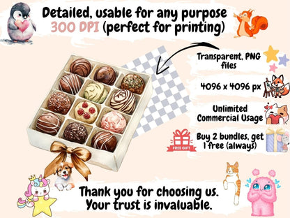 Chocolate Heaven Watercolor Clipart bakery clipart candy clipart chocolate bar png - WondersArtist