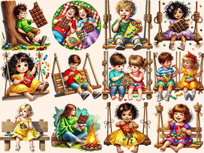 Chocolate Sweets Kids Clipart children clipart - Wonders Artist