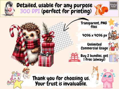 Christmas Animals Clipart Animal Clipart Animal Illustrations autopost - WondersArtist
