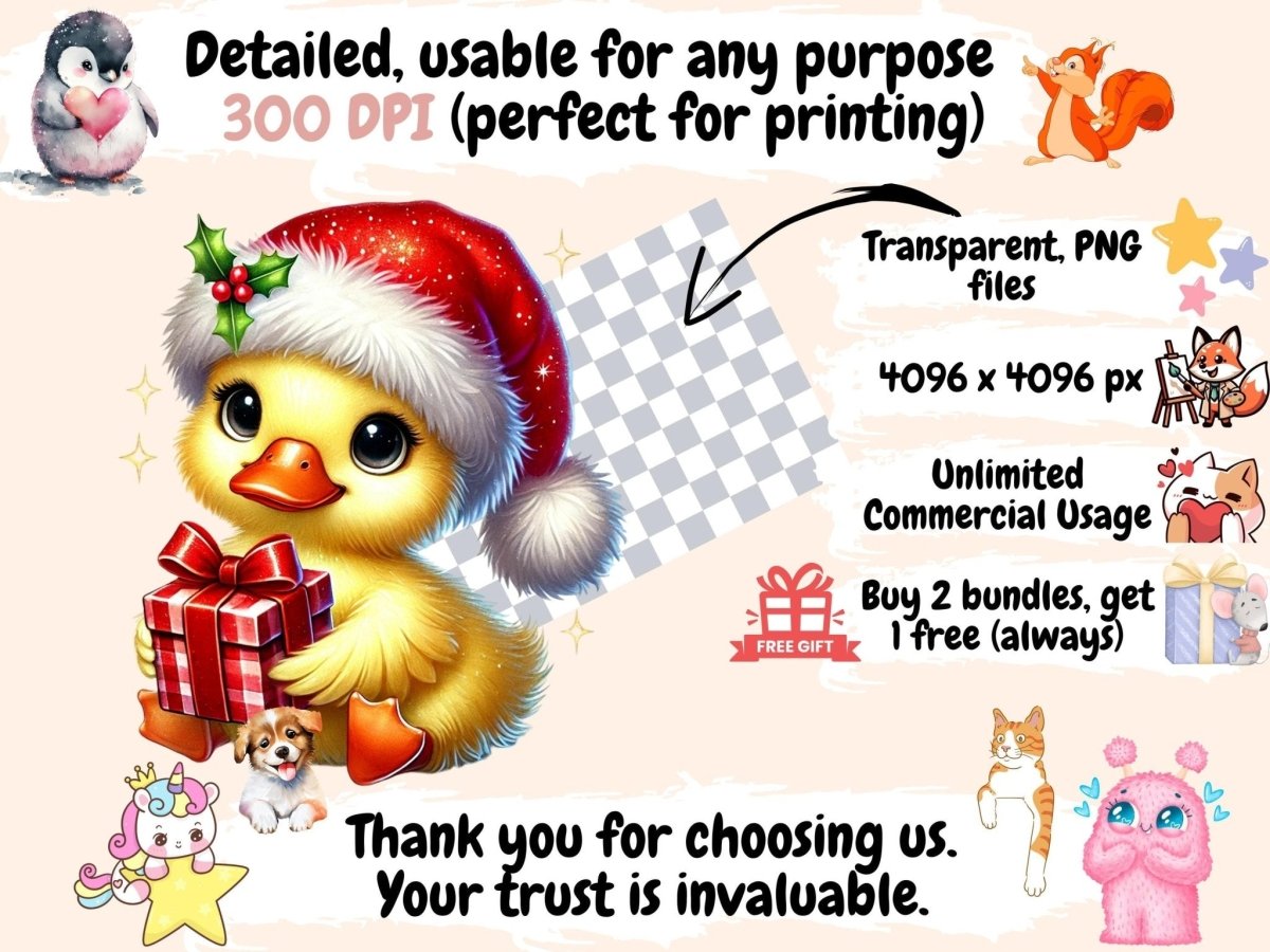 Christmas Animals (P6) Clipart Animal Clipart - Wonders Artist