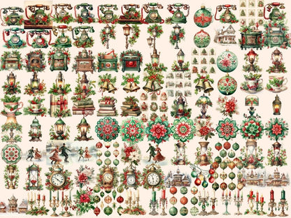 Christmas Antiques Watercolor Clipart antique clipart - Wonders Artist