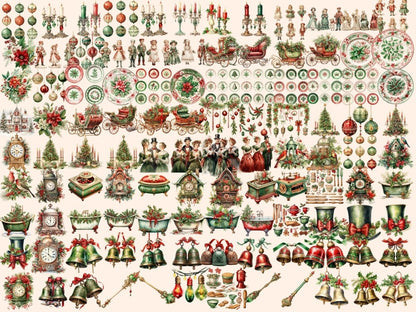 Christmas Antiques Watercolor Clipart antique clipart - Wonders Artist