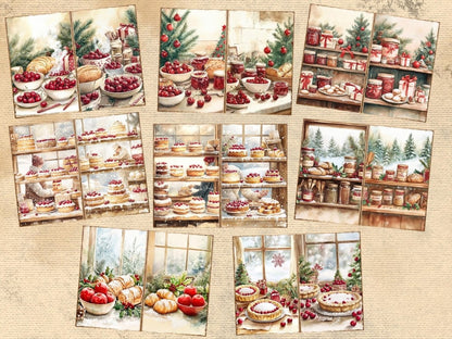 Christmas Baking Journal Pages (P1) Baking Ephemera - Wonders Artist