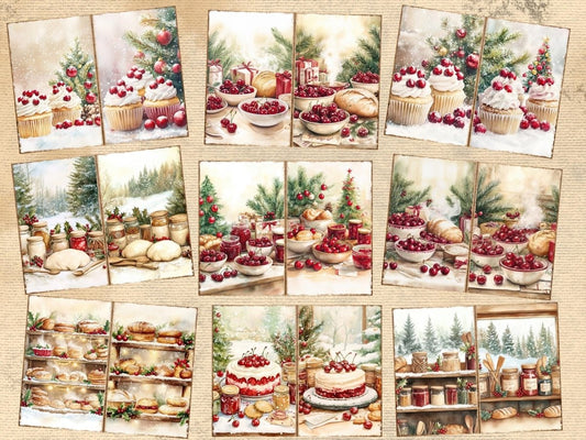Christmas Baking Journal Pages (P1) Baking Ephemera - Wonders Artist