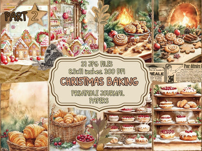 Christmas Baking Journal Pages (P2) Baking Ephemera - Wonders Artist