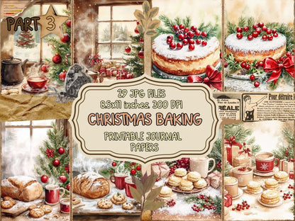 Christmas Baking Journal Pages (P3) Baking Ephemera - Wonders Artist