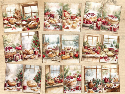 Christmas Baking Journal Pages (P3) - High - Quality Instant Digital Download for Creative Projects