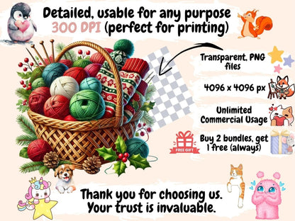 Christmas Baskets (P2) Clipart Basket of Gifts - Wonders Artist