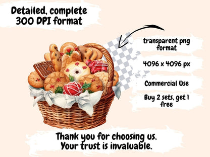 Christmas Baskets Watercolor Clipart christmas bag png - Wonders Artist