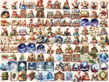 Christmas Books Watercolor Clipart christmas book png - Wonders Artist