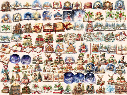 Christmas Books Watercolor Clipart christmas book png - Wonders Artist