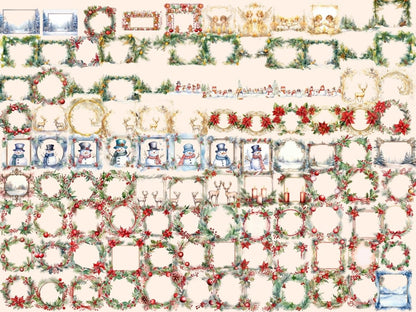 Christmas Borders Watercolor Clipart christmas border png - Wonders Artist