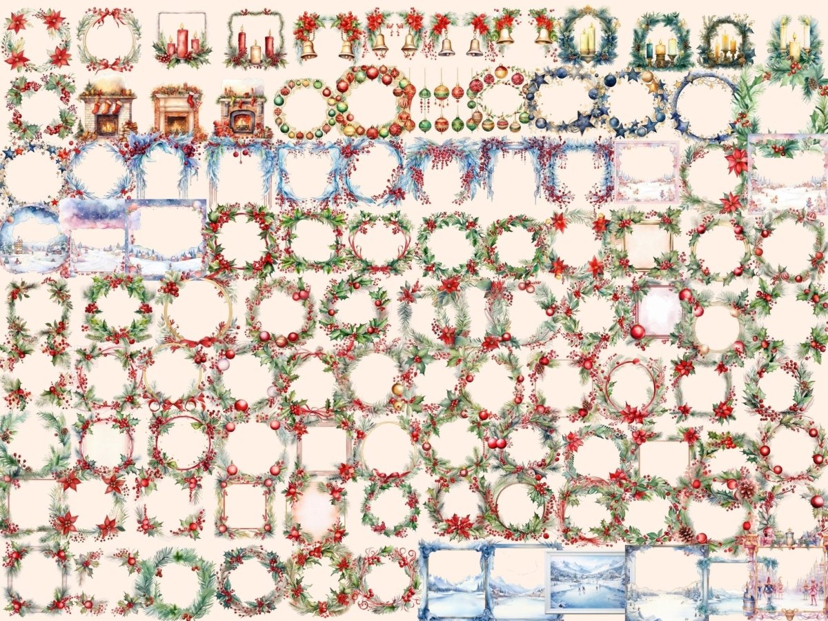 Christmas Borders Watercolor Clipart christmas border png - Wonders Artist