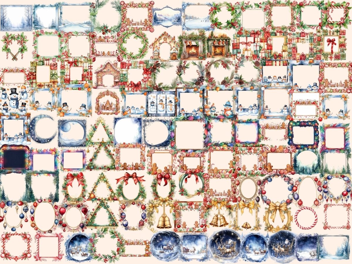Christmas Borders Watercolor Clipart christmas border png - Wonders Artist