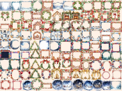 Christmas Borders Watercolor Clipart christmas border png - Wonders Artist