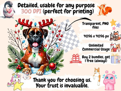 Christmas Boxers Clipart Boxer Clipart - Wonders Artist