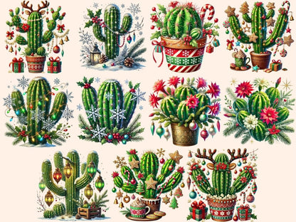 Christmas Cactus (P1) Clipart Cactus Decorations - Wonders Artist
