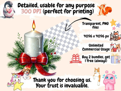 Christmas Candles (P3) Clipart Candle Clipart - Wonders Artist