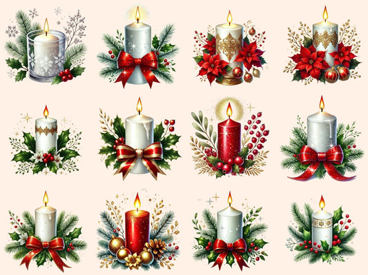 Christmas Candles (P3) Clipart