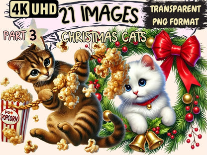 Christmas Cats (P3) Clipart Cat Clipart - Wonders Artist