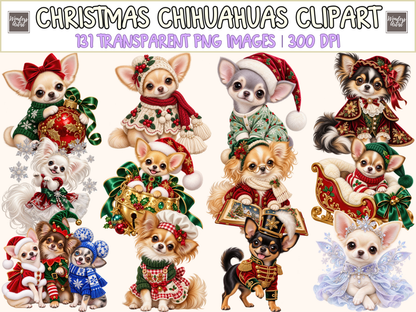 Christmas Chihuahuas Clipart — 00_cover.png