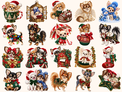 Christmas Chihuahuas Clipart — 05_grid.png