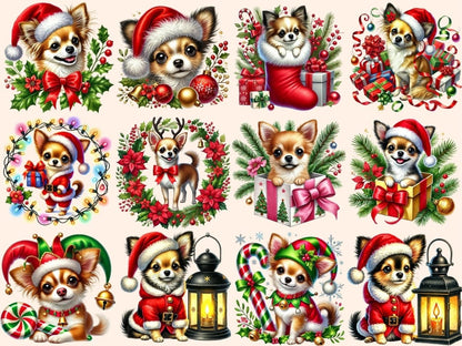 Christmas Chihuahuas (P2) Clipart Chihuahua Clipart - Wonders Artist