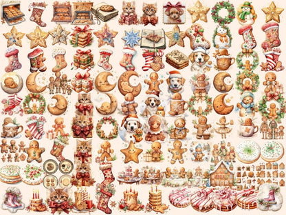 Christmas Cookies Watercolor Clipart christmas clipart - Wonders Artist