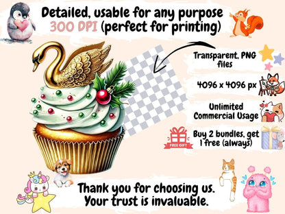 Christmas Cupcakes Clipart Christmas Baking - Wonders Artist