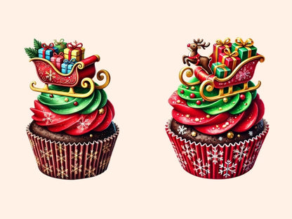 Christmas Cupcakes (P2) Clipart Christmas Baking - Wonders Artist