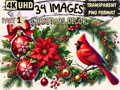 Christmas Decor Clipart Christmas artwork - Wonders Artist