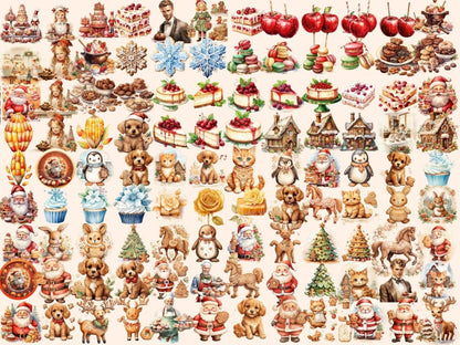 Christmas Desserts Watercolor Clipart christmas bakery png - Wonders Artist